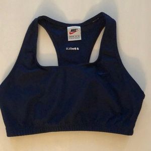 - Nike women’s navy sports bra, size M, like new